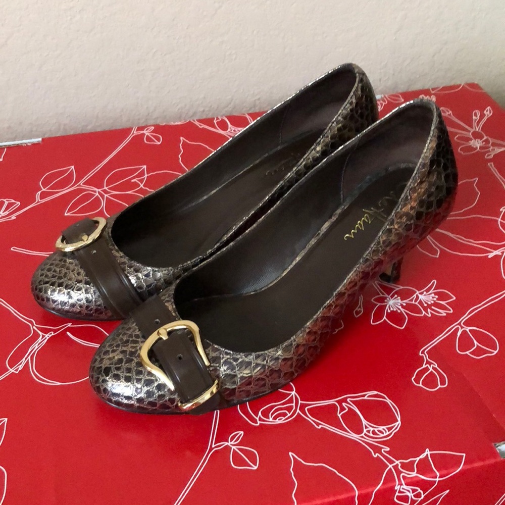 Colle Haan snake print heels